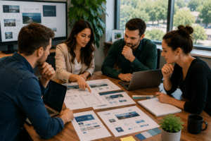 Conroe Web Design Company team planning a custom website strategy to improve user experience, SEO, and conversions